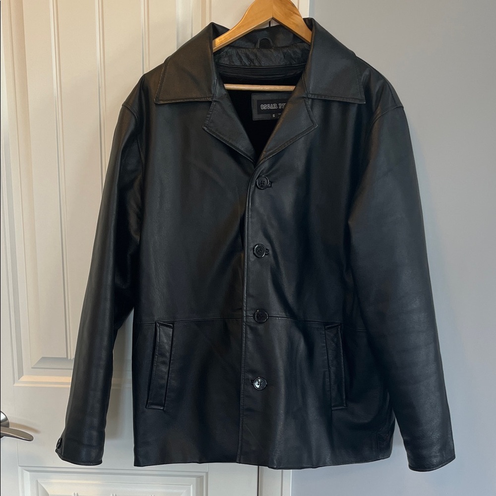Oscar Piel Leather Jacket with detachable warm vest inside S